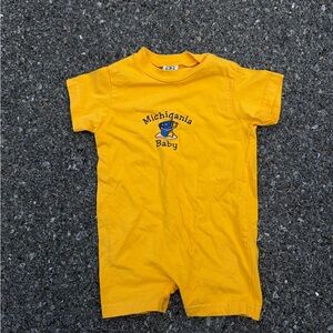 Vintage Michigania baby yellow romper